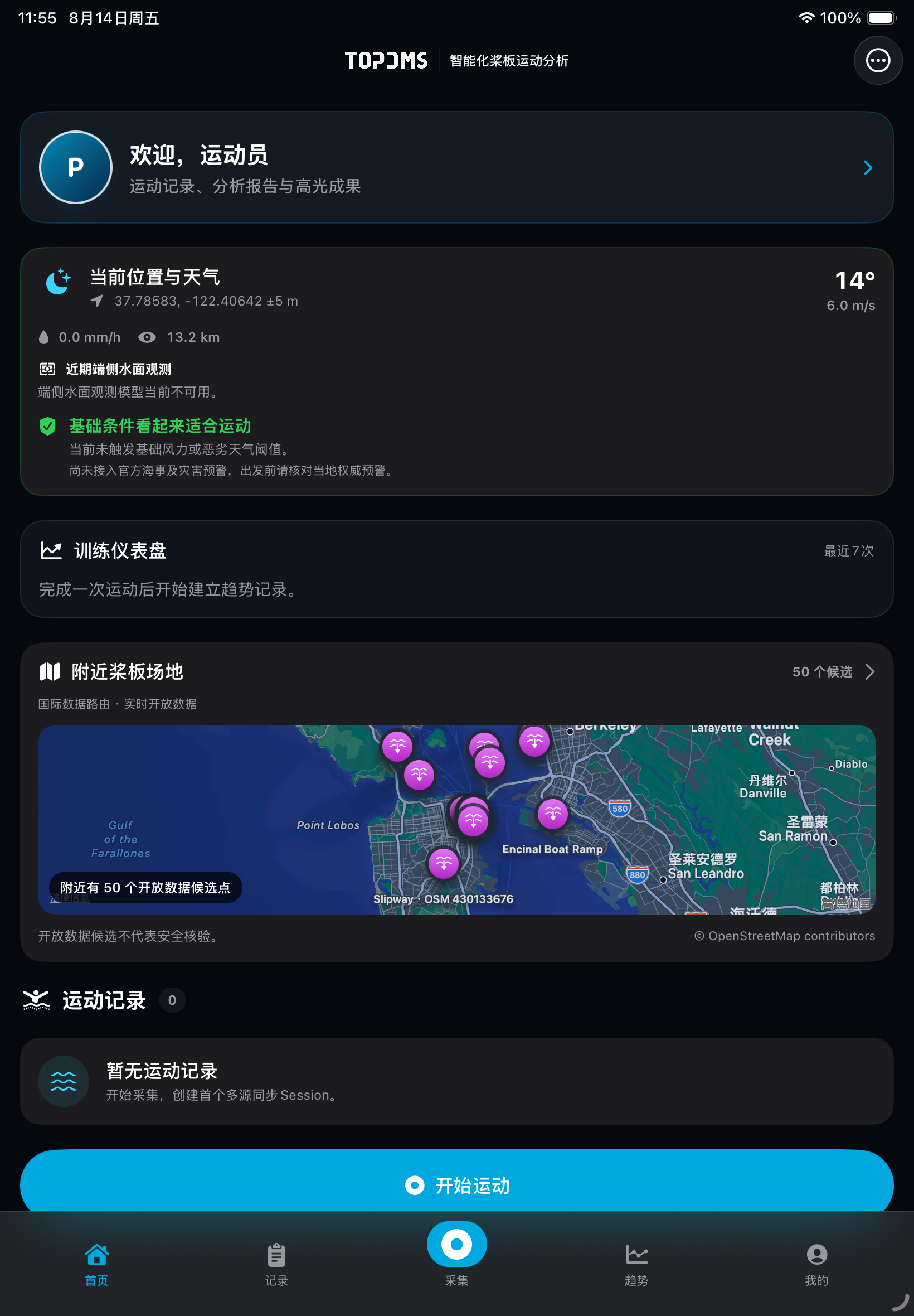 Actual Paddle Lab iPad home screen